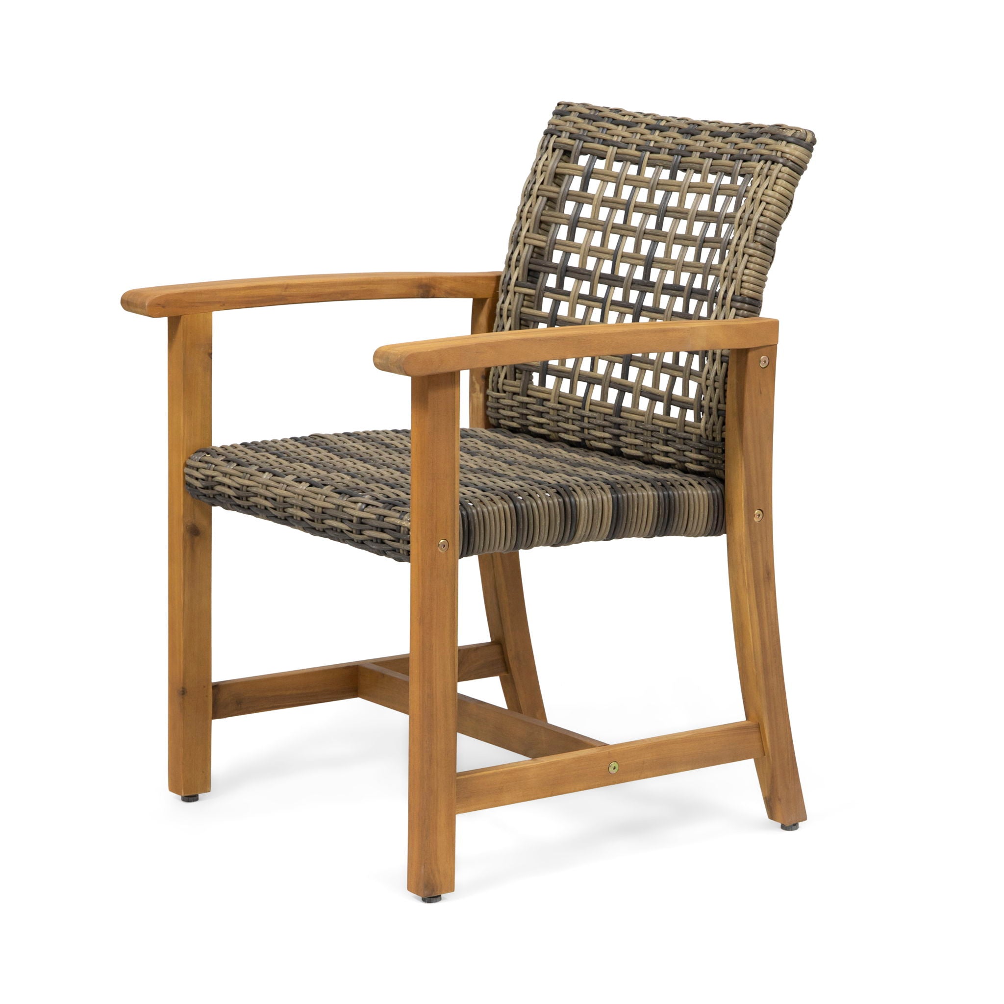 Outdoor Dining Chair Acacia Wood Frame (Set of 2)