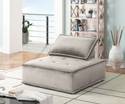 Anna - Velvet Armless Lounge Chair