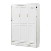 Full Size Murphy Bed With 2 Drawers - Beige
