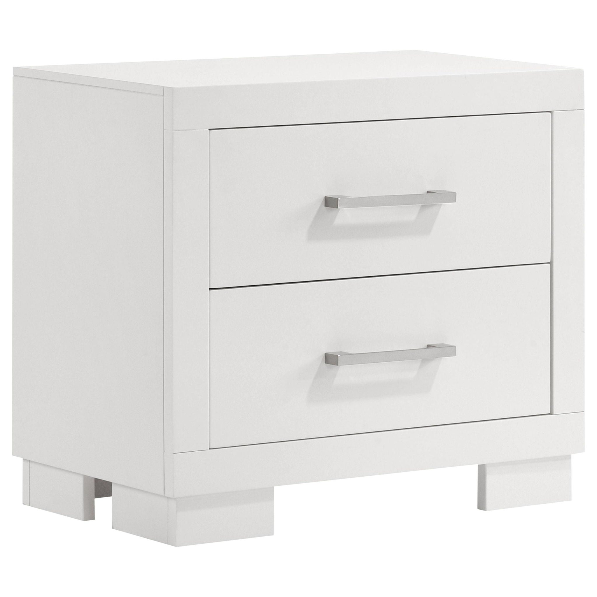 Jessica 4-piece Eastern King LED Bedroom Set Snow White