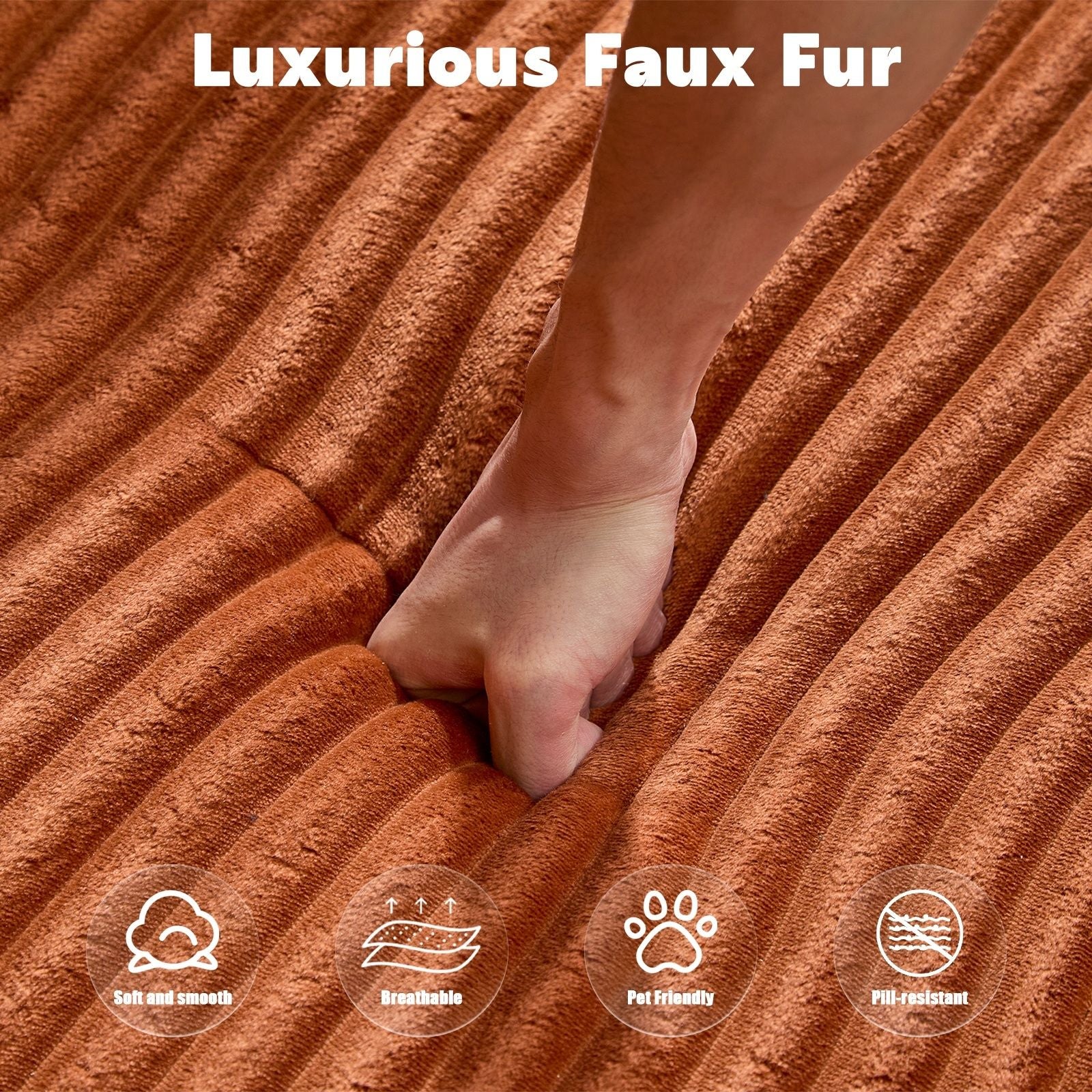 Compression Sectional Couch With Comfy Chaise, Boneless L Shape Sofa With Deep Seat