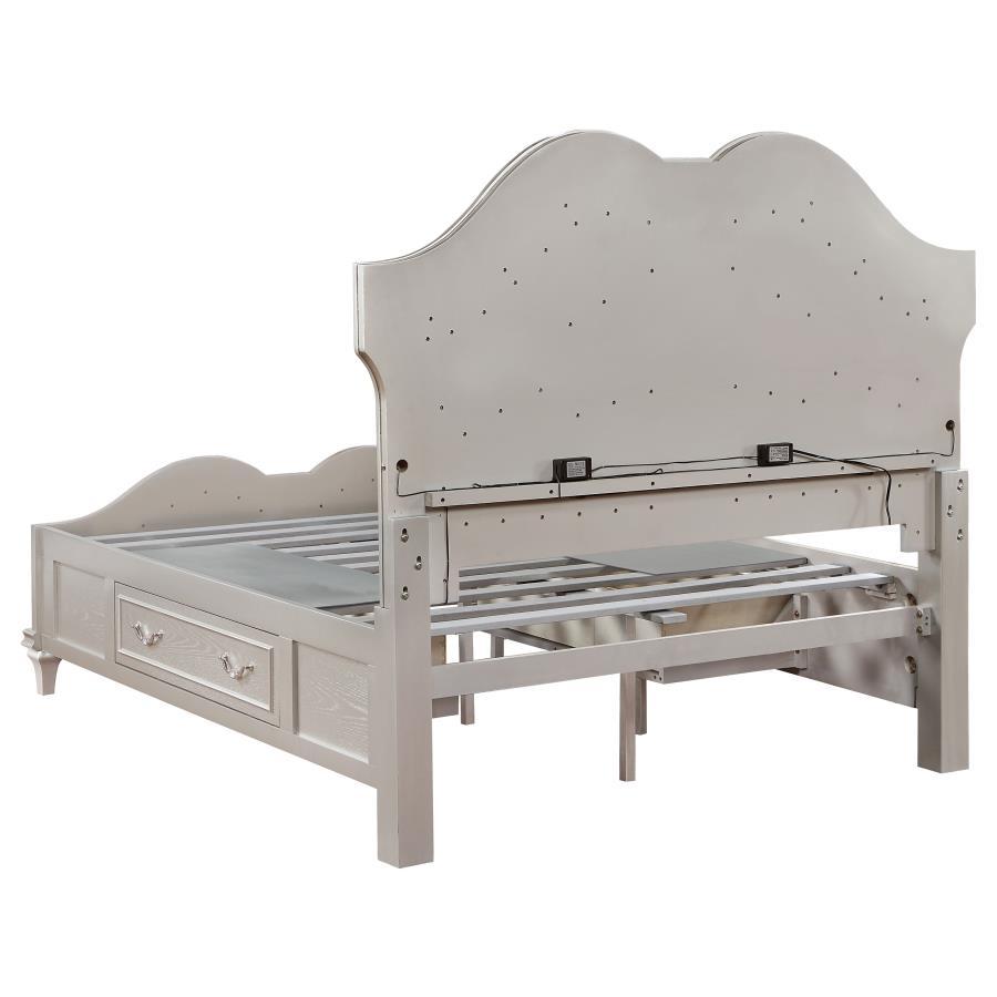 Coaster Fine Furniture Evangeline - Storage Bedroom Set With LED Headboard | Meri Furniture