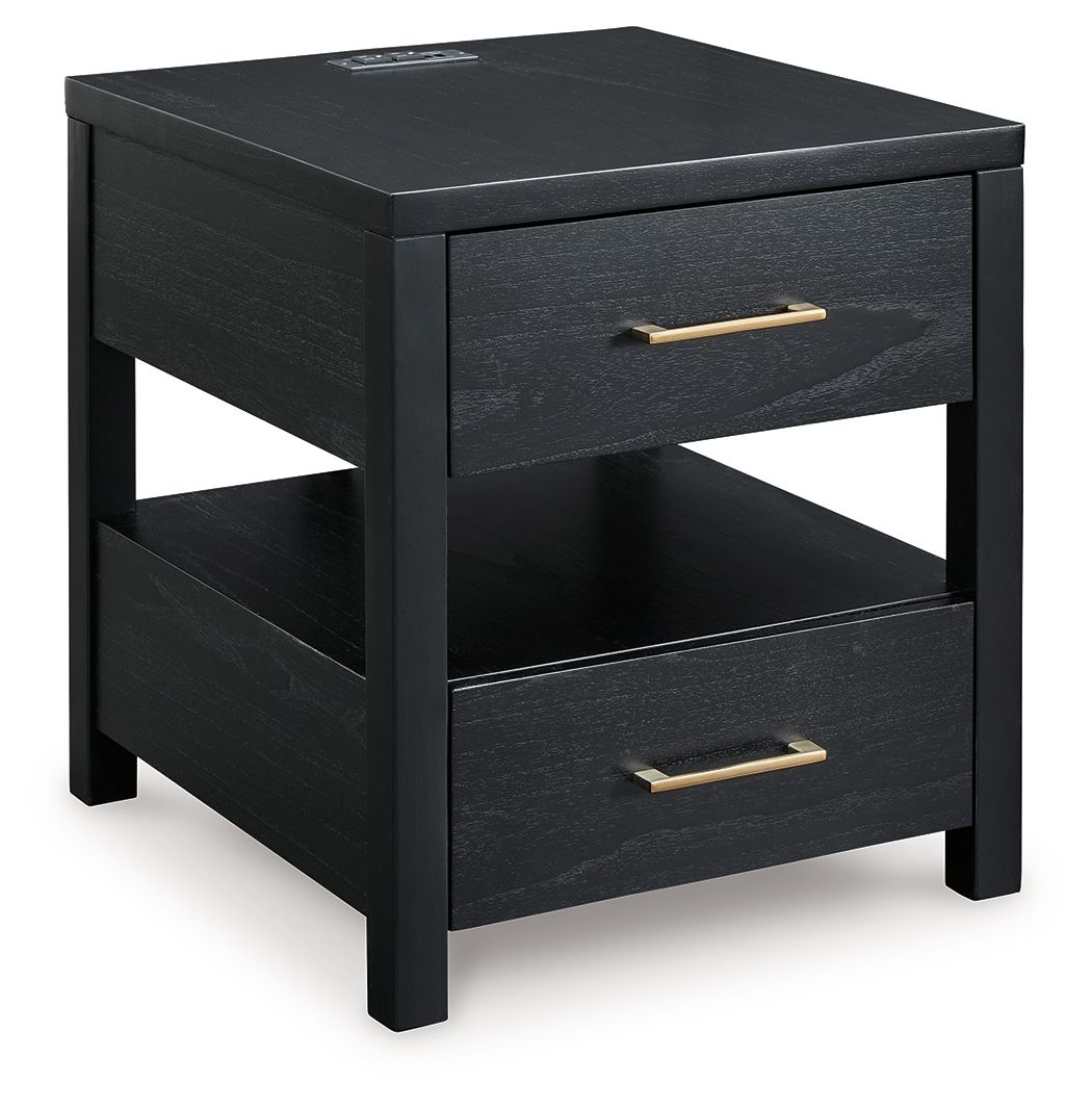 Signature Design by Ashley® Winbardi - Black - Rectangular End Table | Meri Furniture