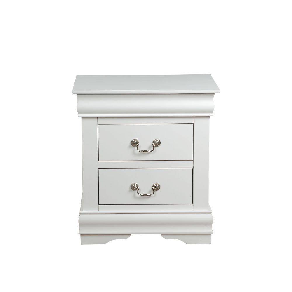 ACME Bring casual elegance into your home with the Louis Phillipe nightstand. This nightstand is a piece that offers any bedroom a sophisticated look. | Meri Furniture