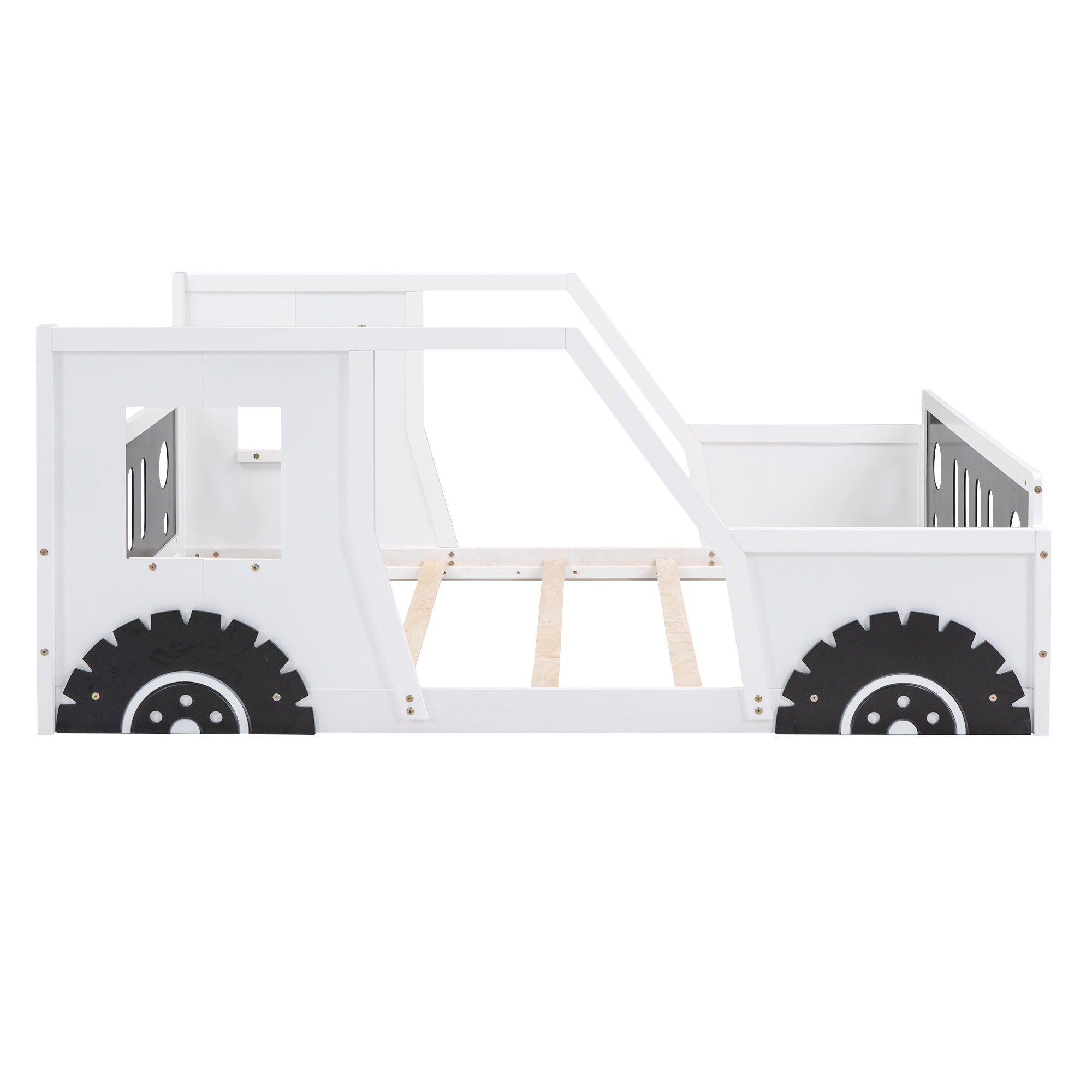 Classic Car Shaped Platform Bed With Wheels