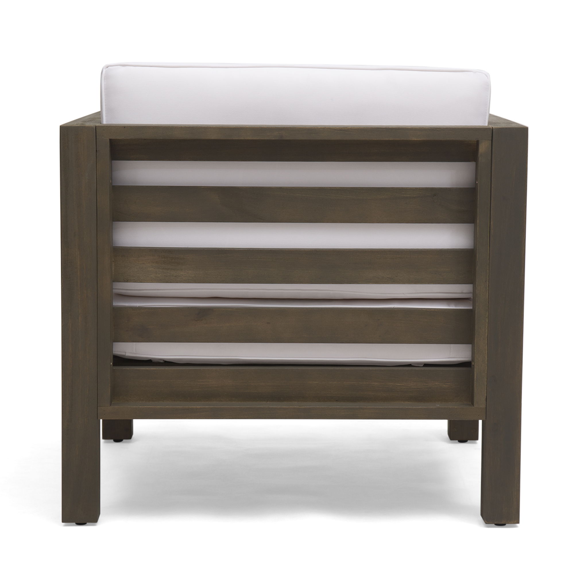 Outdoor Acacia Wood Patio Chair With Fabric Cushion