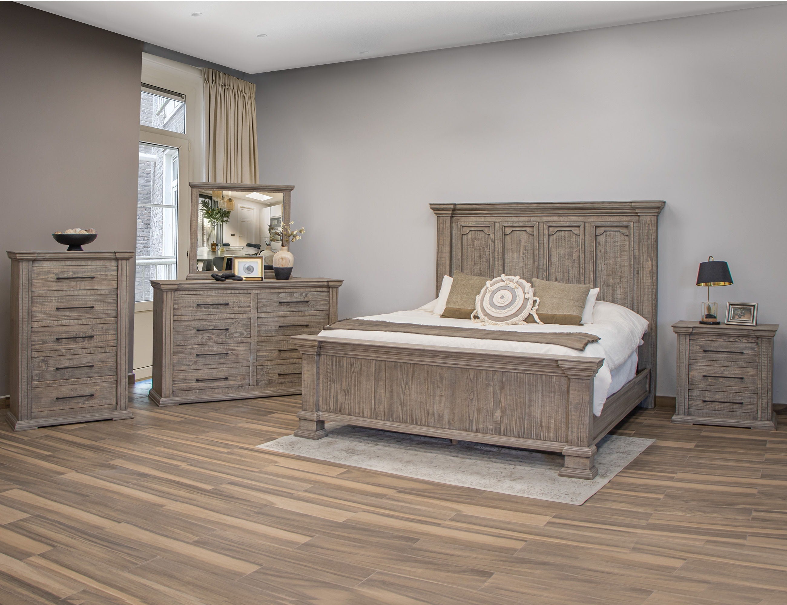 International Furniture Direct Tower - Nightstand - Mink Gray | Meri Furniture