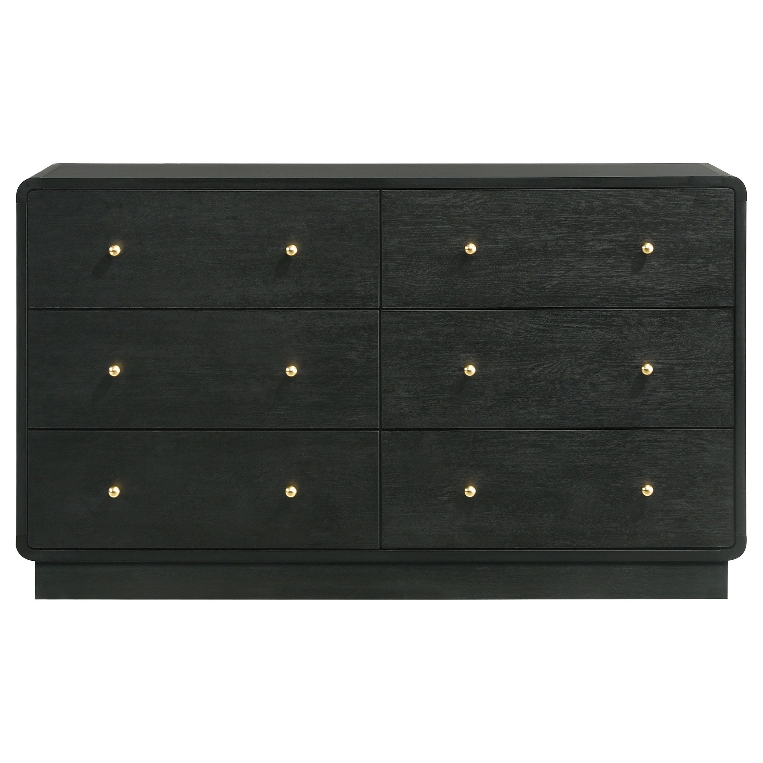 Coaster Fine Furniture Cavelle - 6-Drawer Dresser Cabinet - Black | Meri Furniture