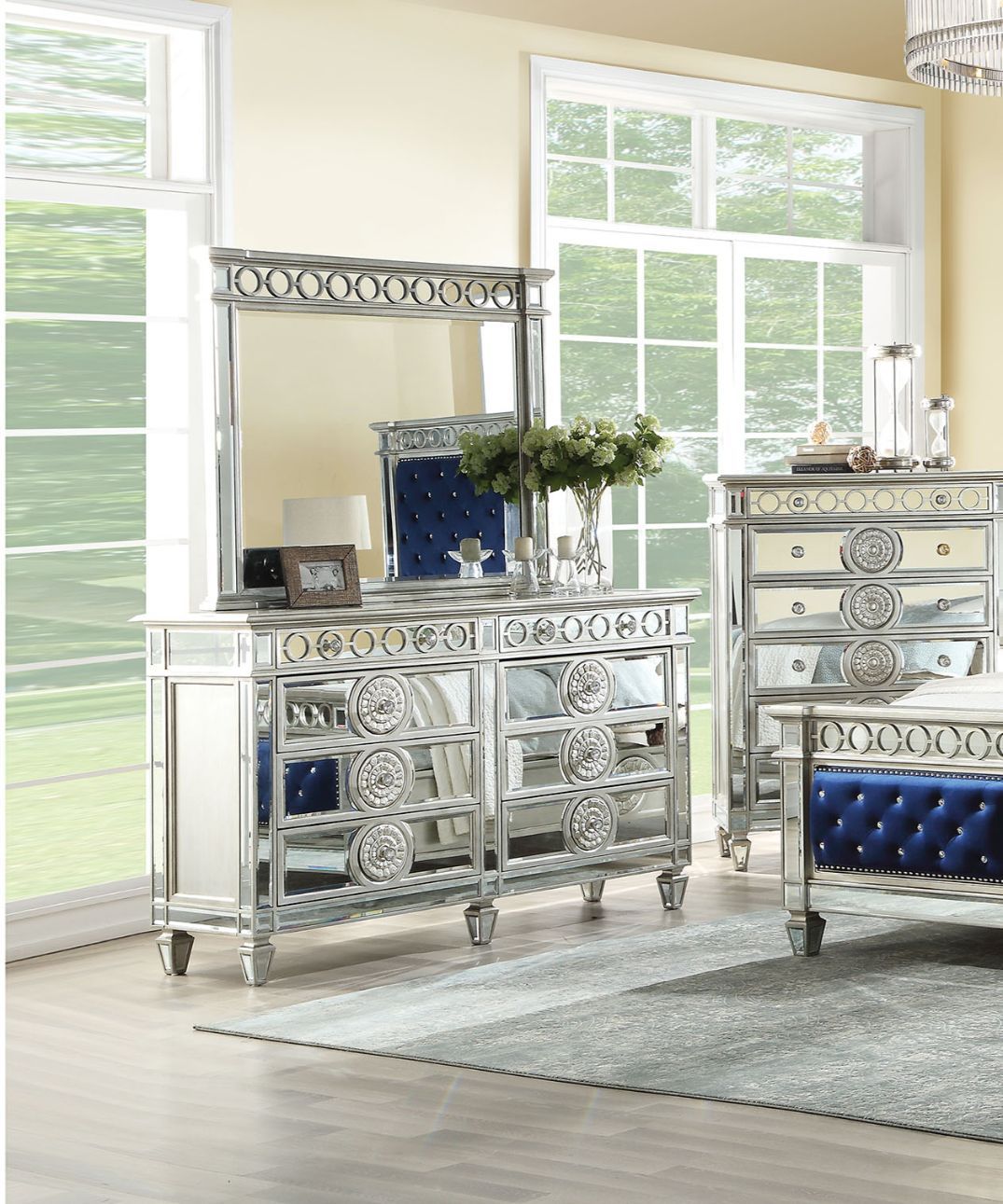 ACME Varian - Dresser - Mirrored | Meri Furniture