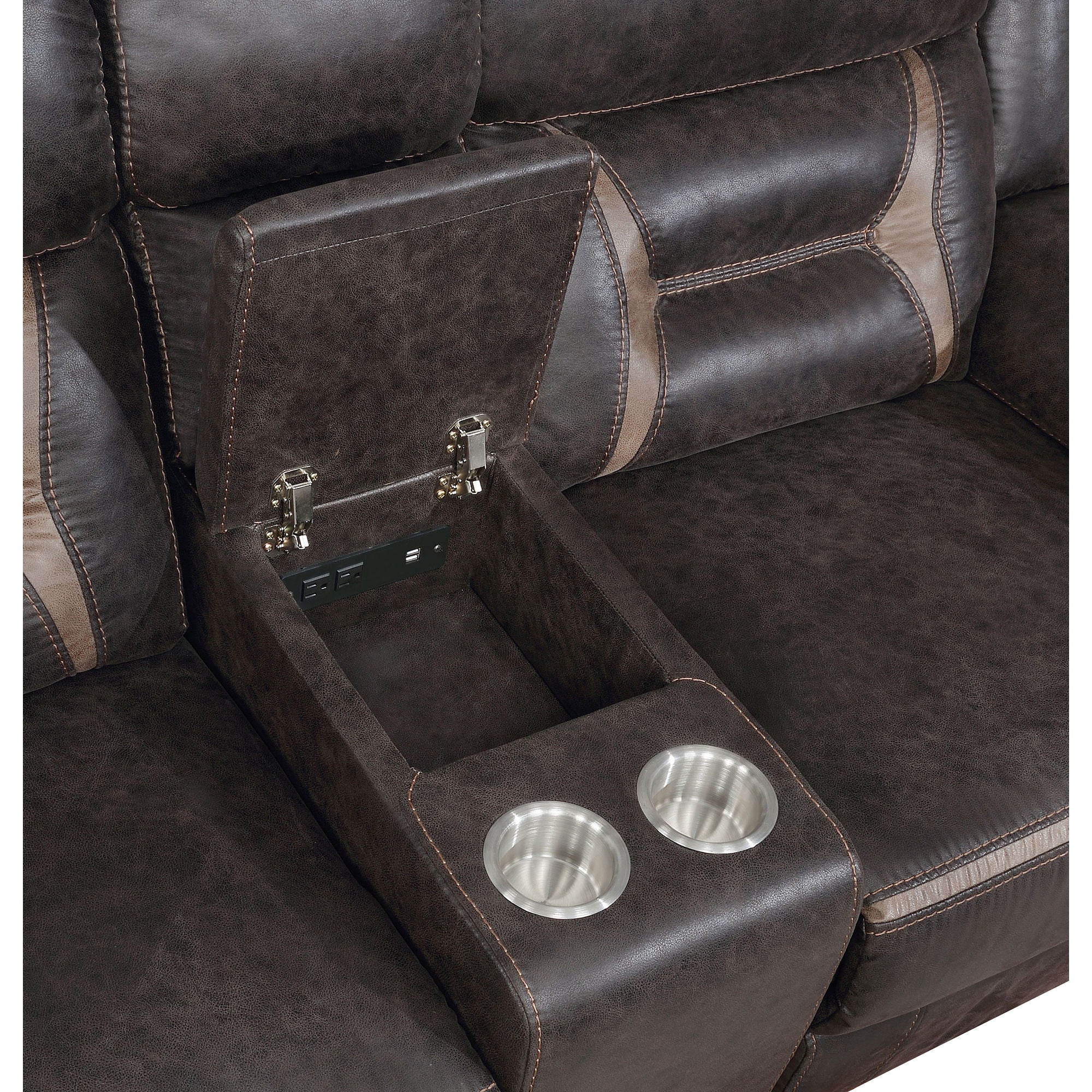 Brazelton - Glider Loveseat With Console