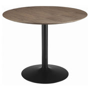 Coaster Fine Furniture Cora - Round Wood Top Dining Table - Brown Walnut | Meri Furniture