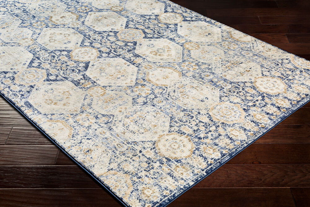 Indigo Machine Woven Rug