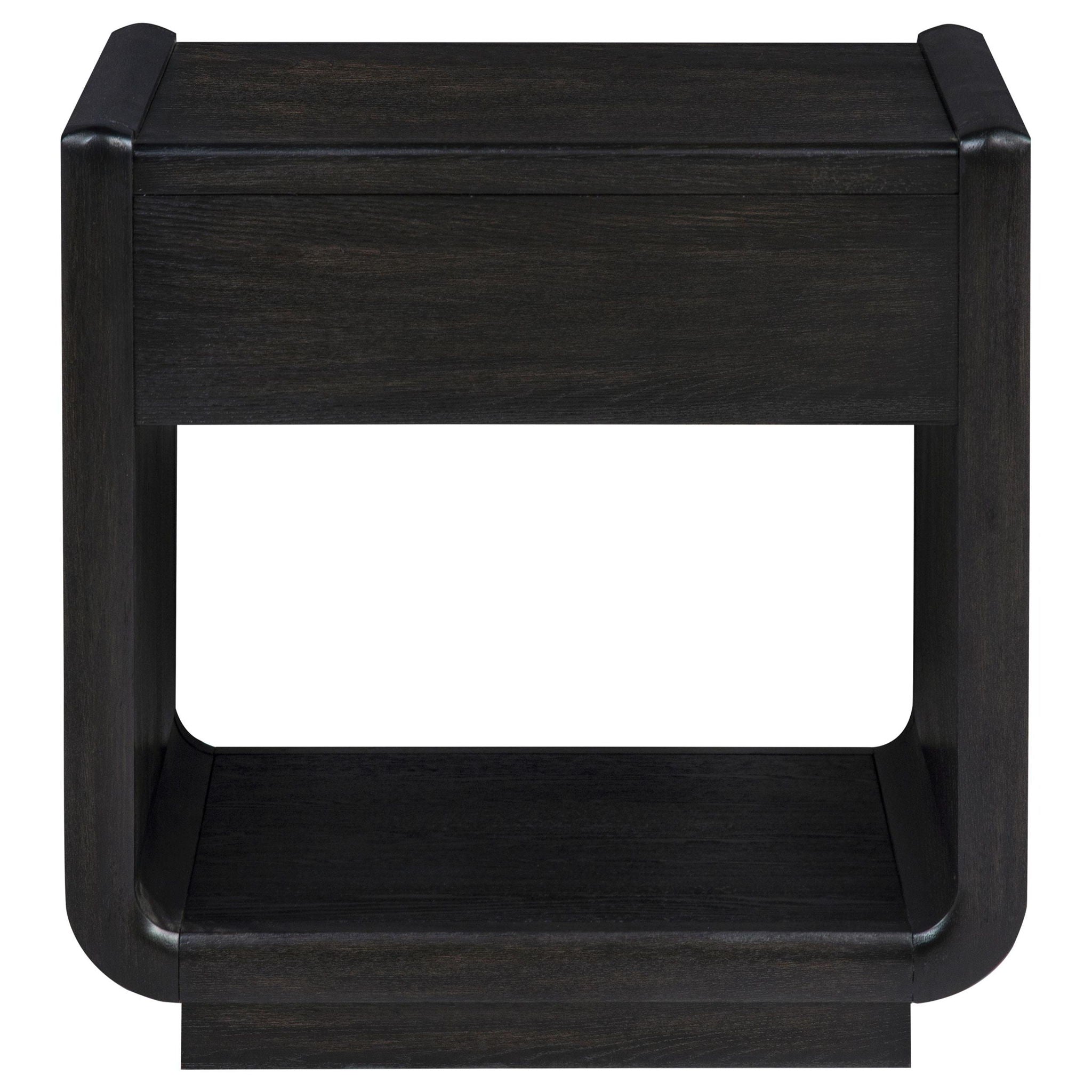 Leandro 1-drawer Wood Occasional Side End Table Burnished Black
