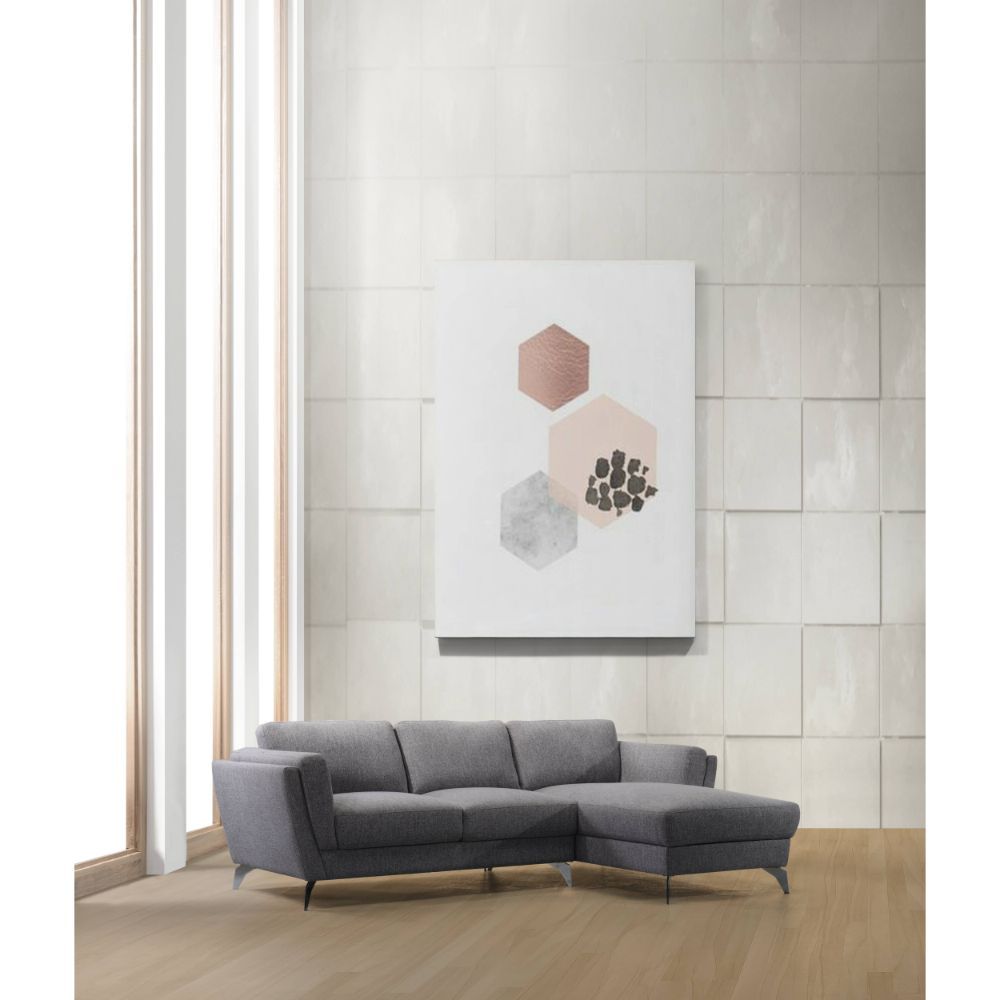 ACME Beckett - Sectional Sofa - Gray Fabric | Meri Furniture