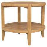 Camillo - Round Solid Wood Side End Table - Maple