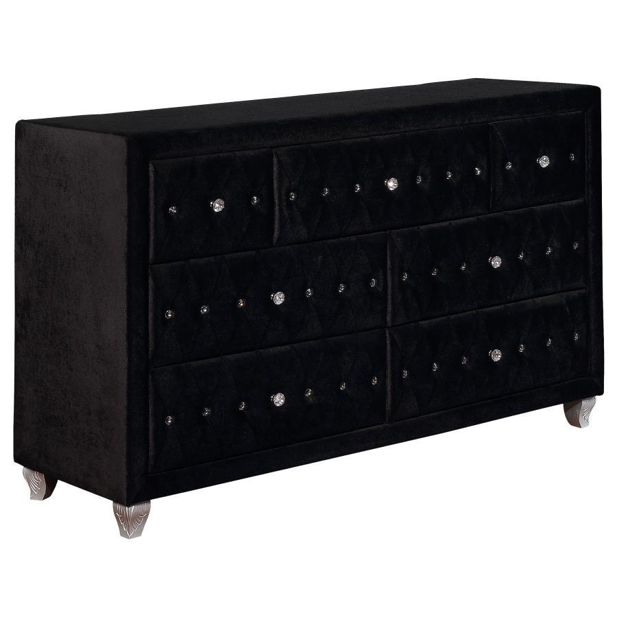 Coaster Fine Furniture Deanna - 7-Drawer Upholstered Dresser | Meri Furniture