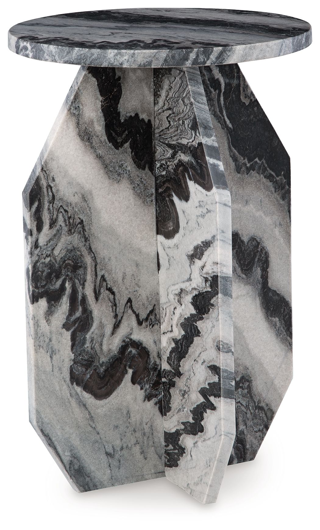 Signature Design by Ashley® Wrenlane - Black / White / Taupe - Accent Table | Meri Furniture
