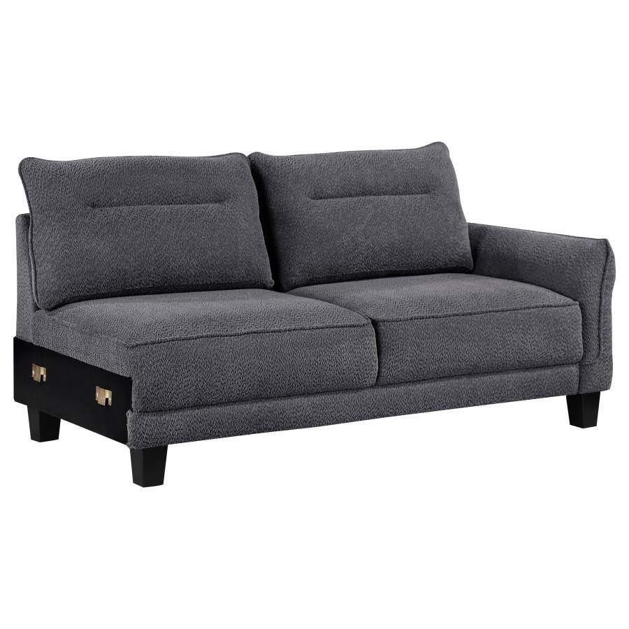 Coaster Fine Furniture Caspian - Upholstered Curved Arm Chaise Sectional Sofa | Meri Furniture