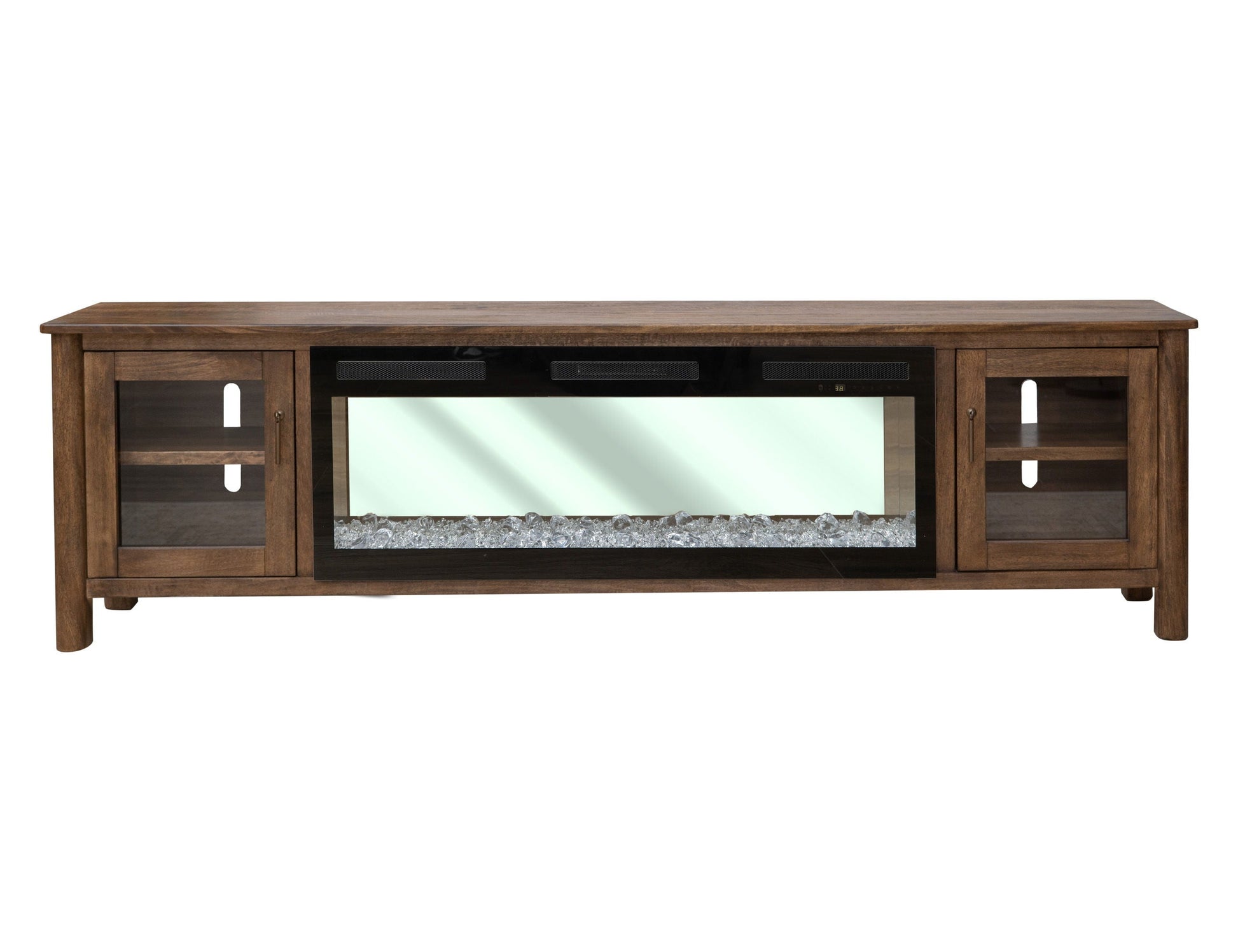 International Furniture Direct Olimpia - Electric Fireplace - Light Brown | Meri Furniture