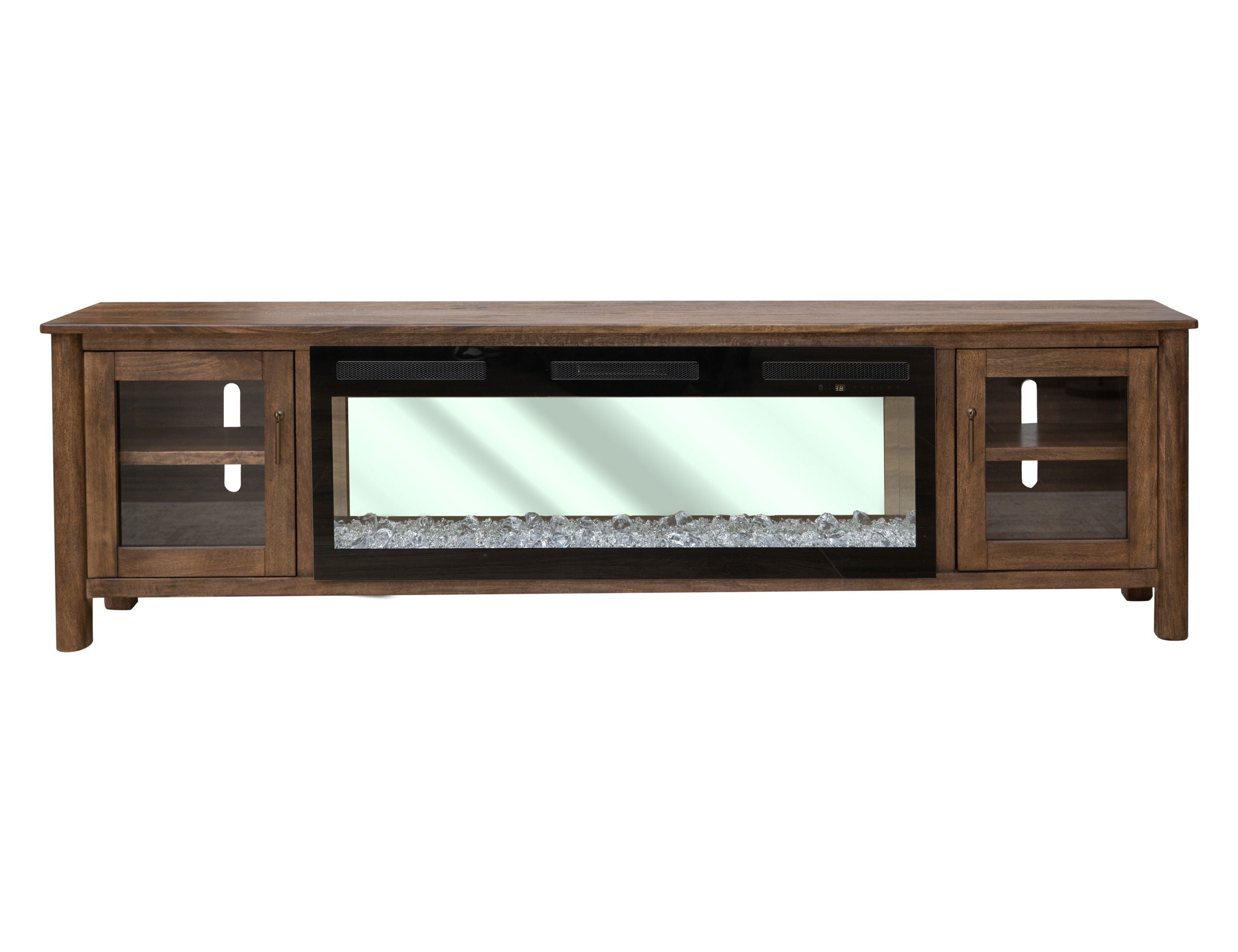 International Furniture Direct Olimpia - Electric Fireplace - Light Brown | Meri Furniture