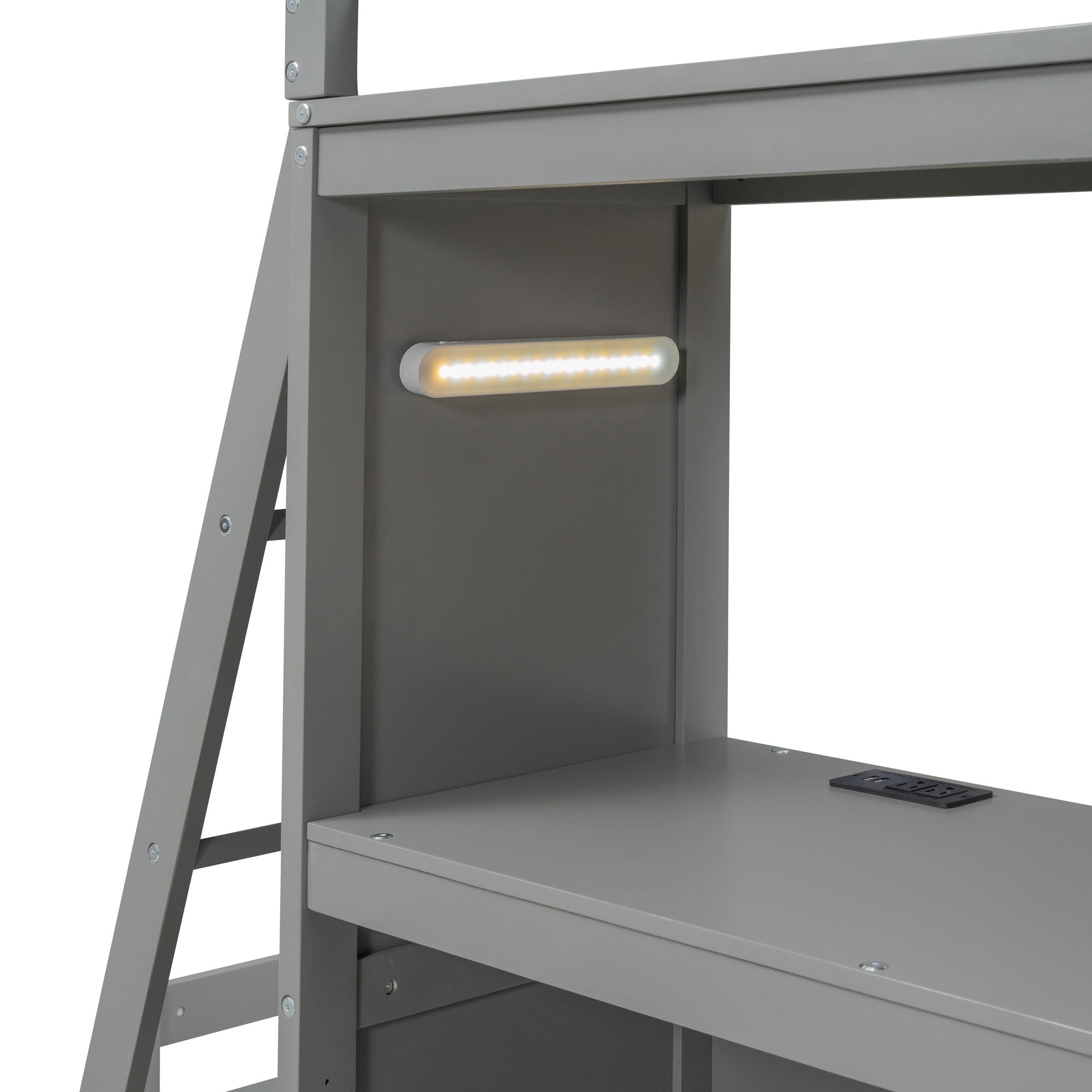 Bunk Bed With LED Light And USB Ports