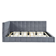 Full Size Upholstered Classic Mid Century Modern Daybed / Sofa Bed Frame, Elegant Design - Gray