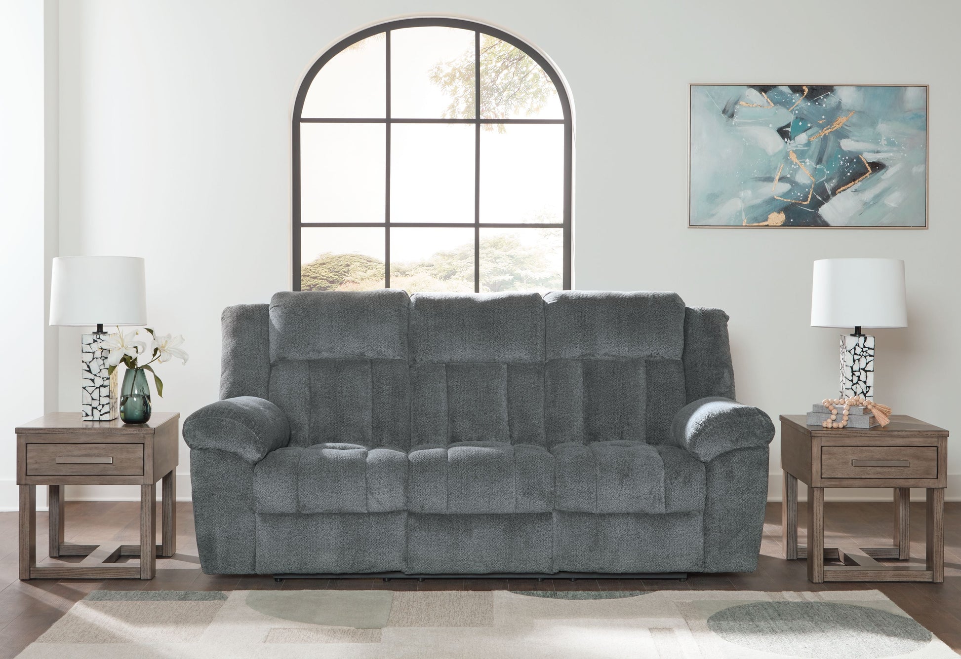Signature Design by Ashley® Tip-off - Power Reclining Sofa With Adj Headrest | Meri Furniture