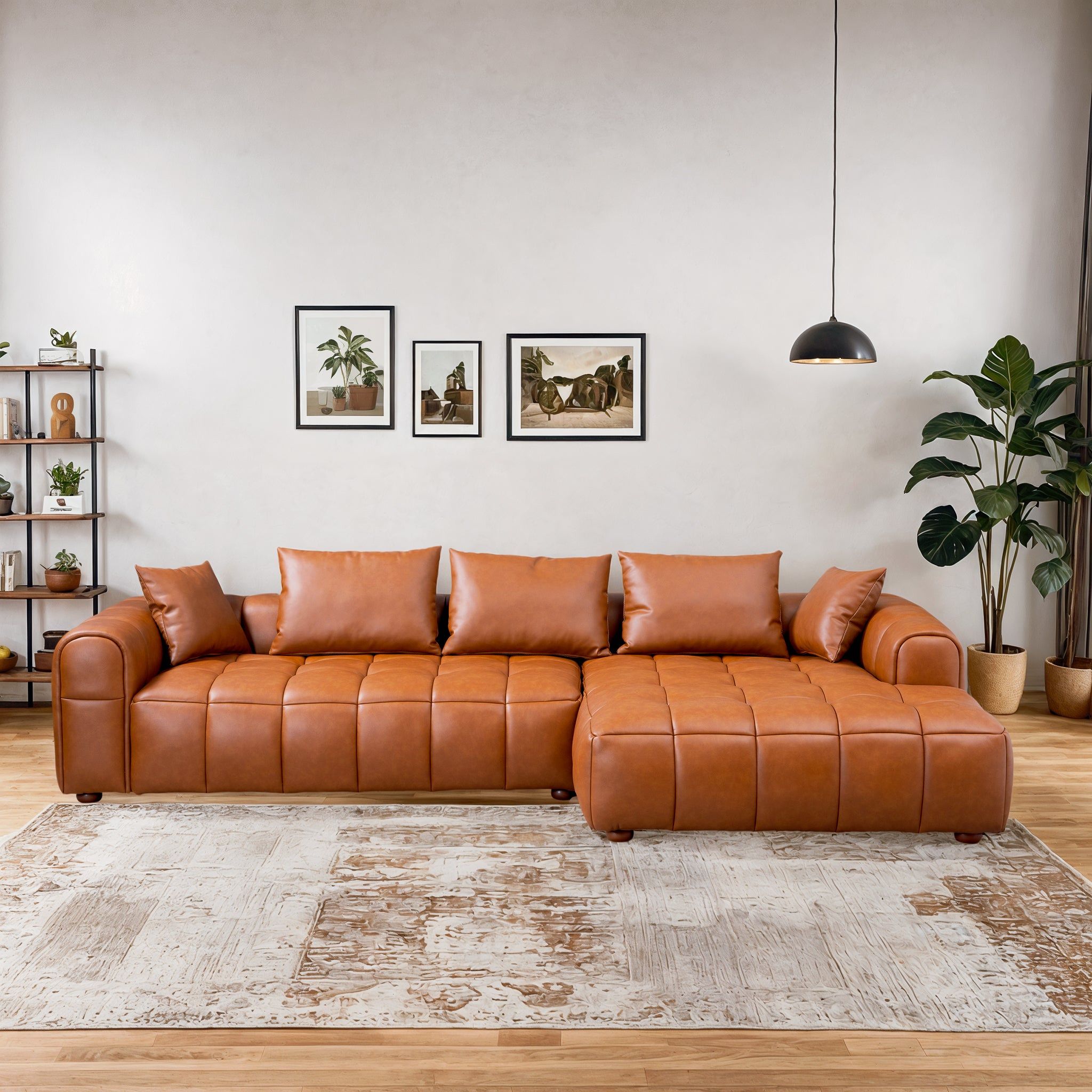 Clark - Sectional Right Sofa - Cognac