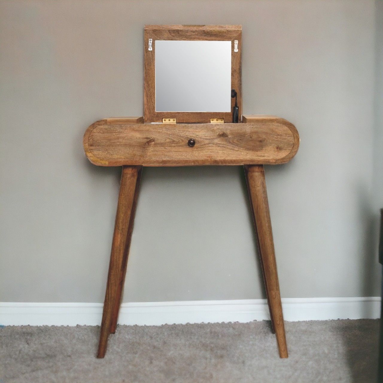 Mini Dressing Table With Foldable Mirror