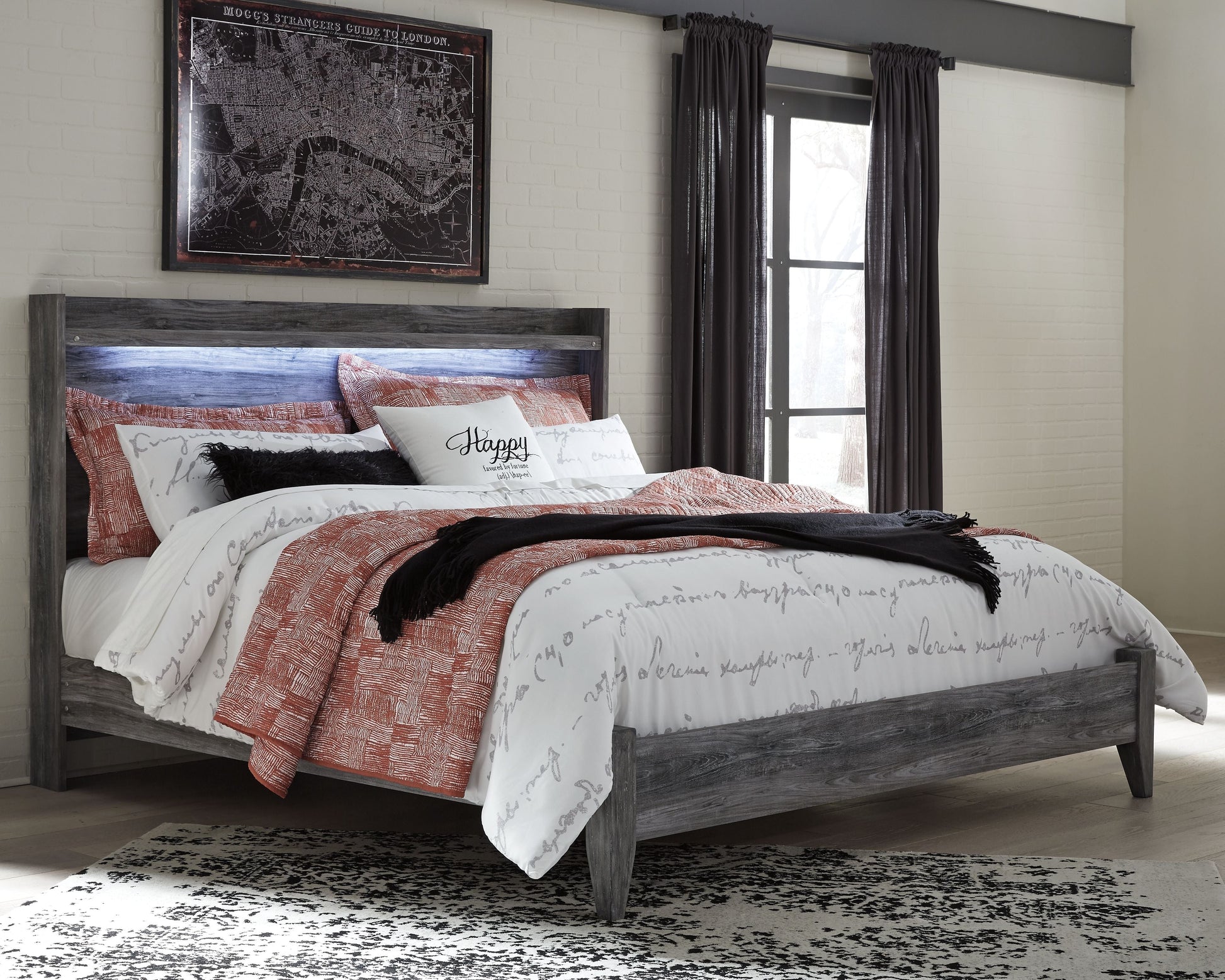 Signature Design by Ashley® Baystorm - LED Panel Bed | Meri Furniture