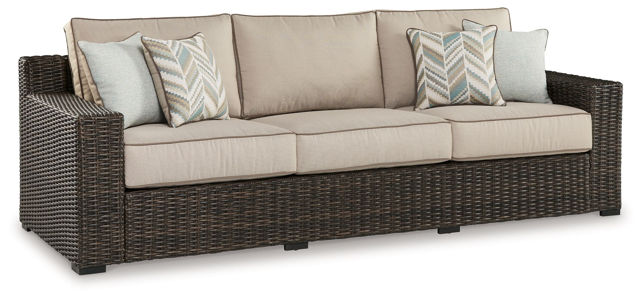 Signature Design by Ashley® Coastline Bay - Brown - Sofa With Cushion | Meri Furniture