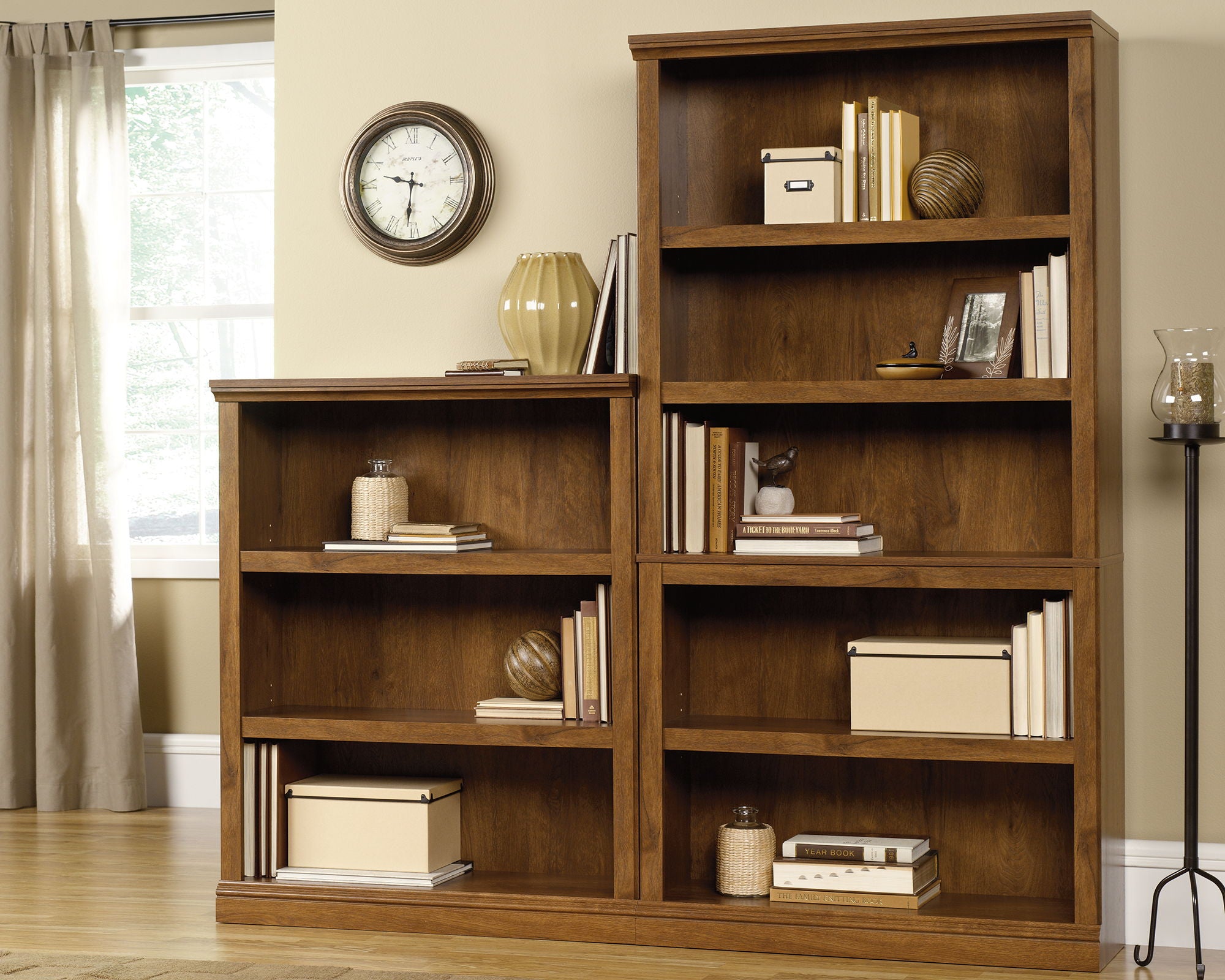 3-Shelf Bookcase Oiled Oak