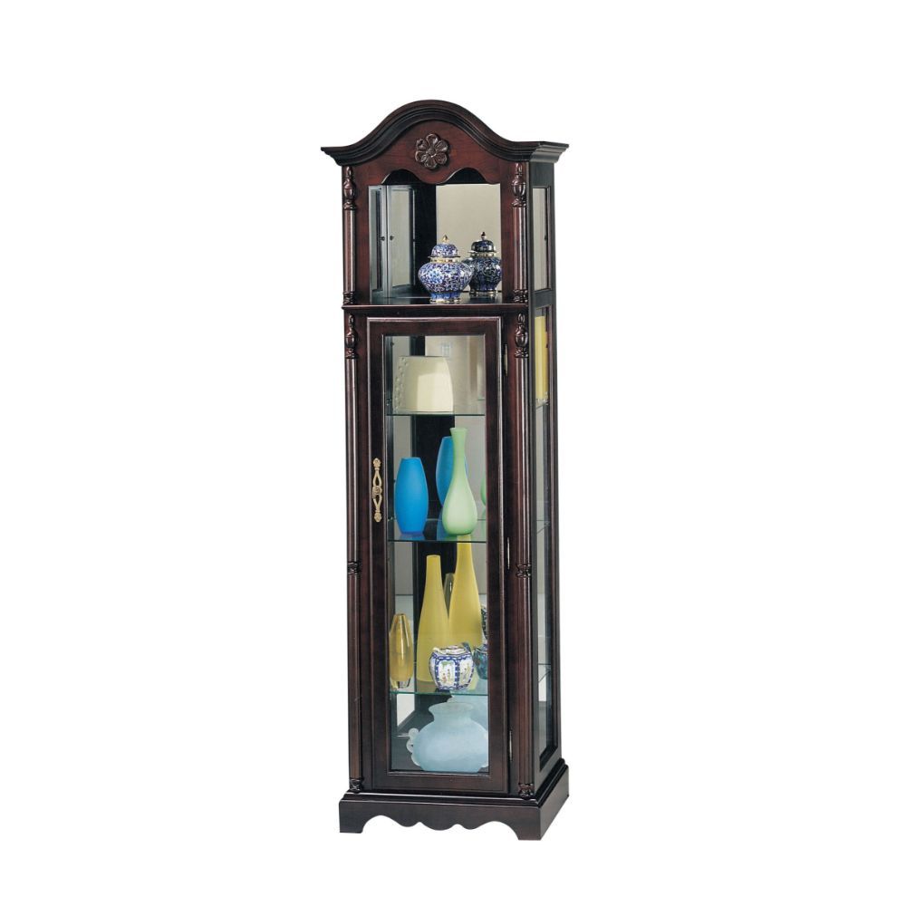 Lindsey - Curio Cabinet - Dark Brown - 22"