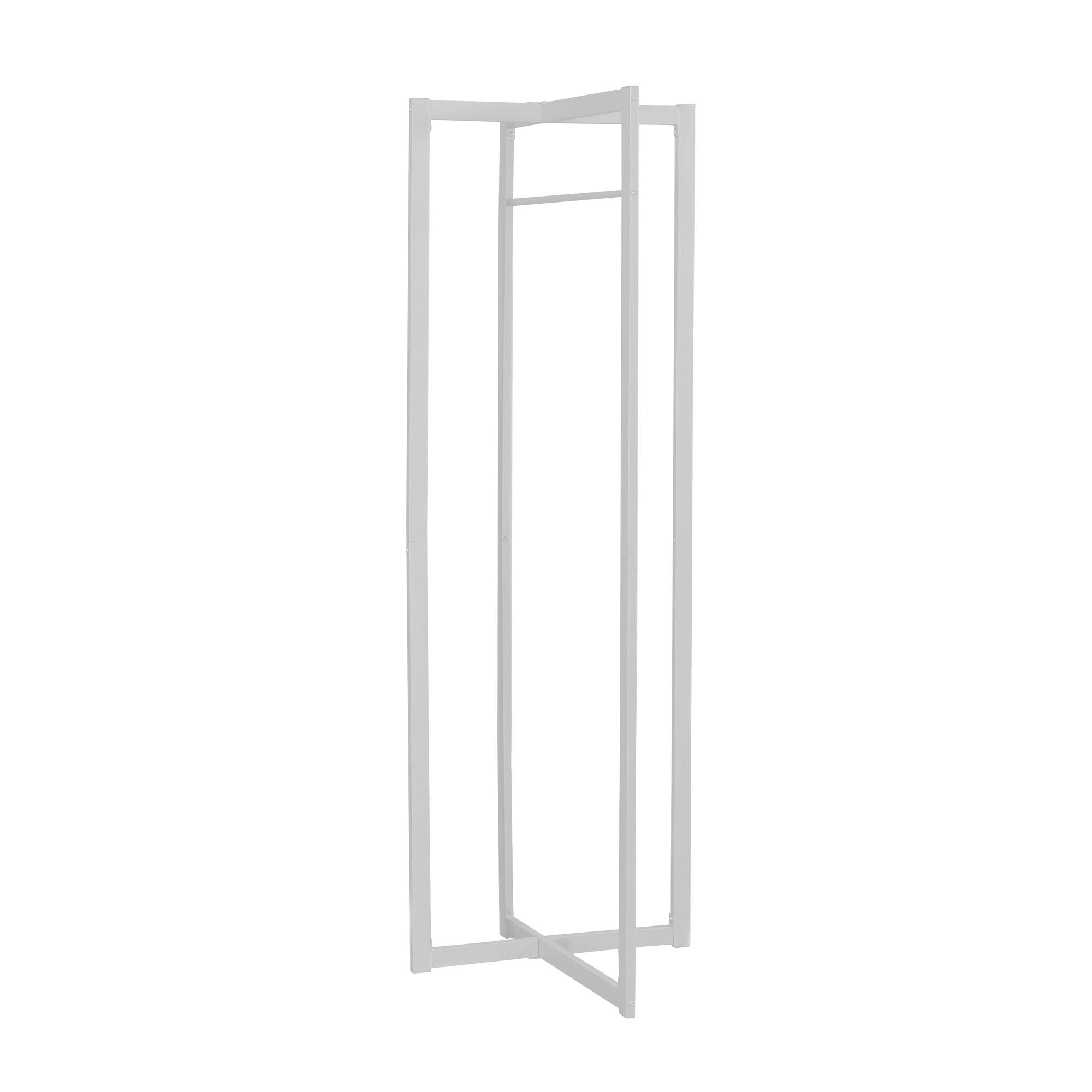 Coat Rack, Hall Tree, Free Standing, Hanging Bar, Entryway, For Contemporary & Modern - White