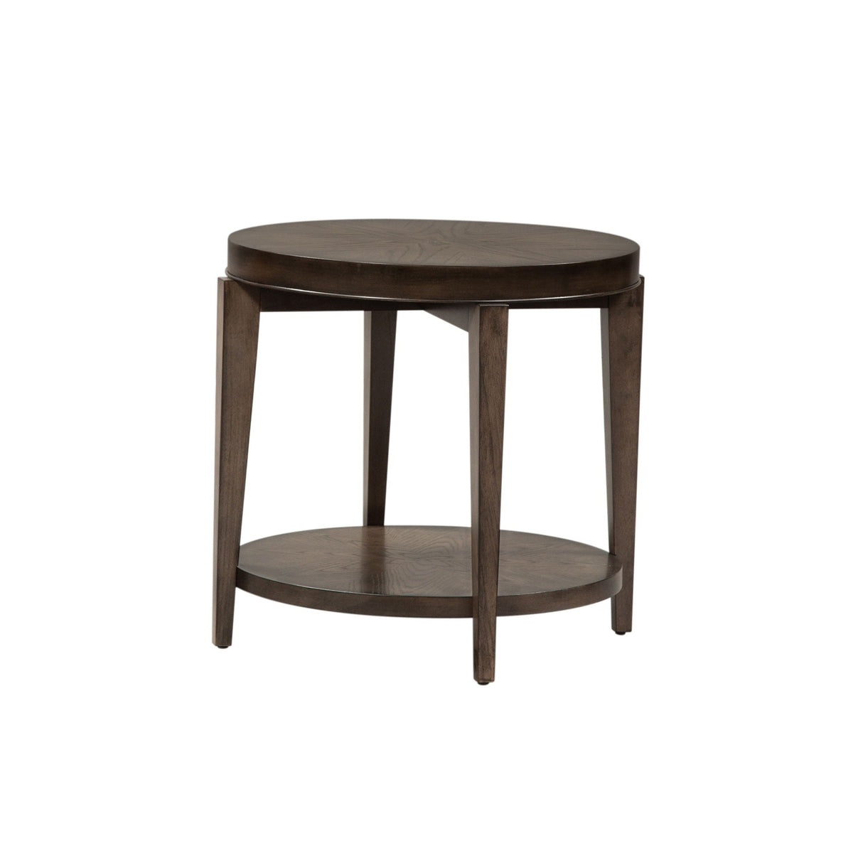 Penton - Round End Table - Dark Brown