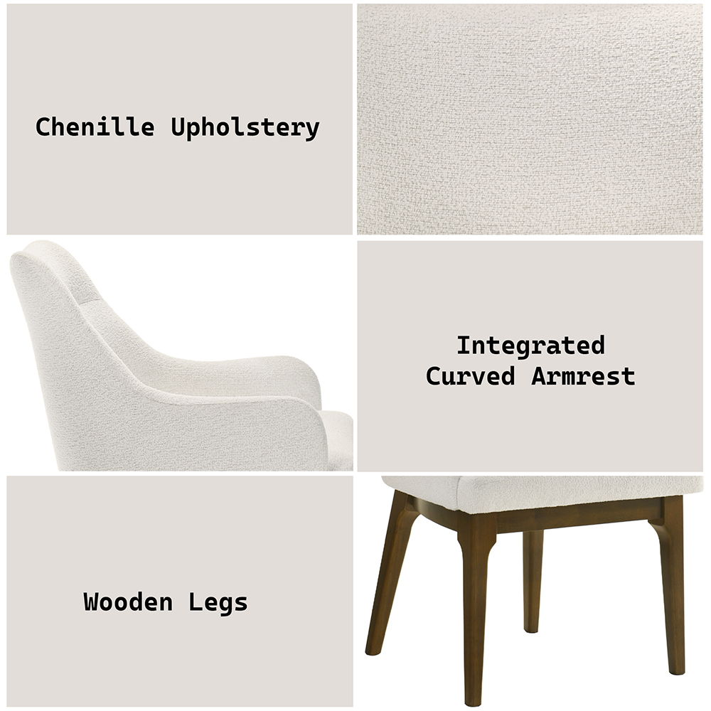 Kasha - Side Chair Set of 2) - Chenille / Vintage Oak