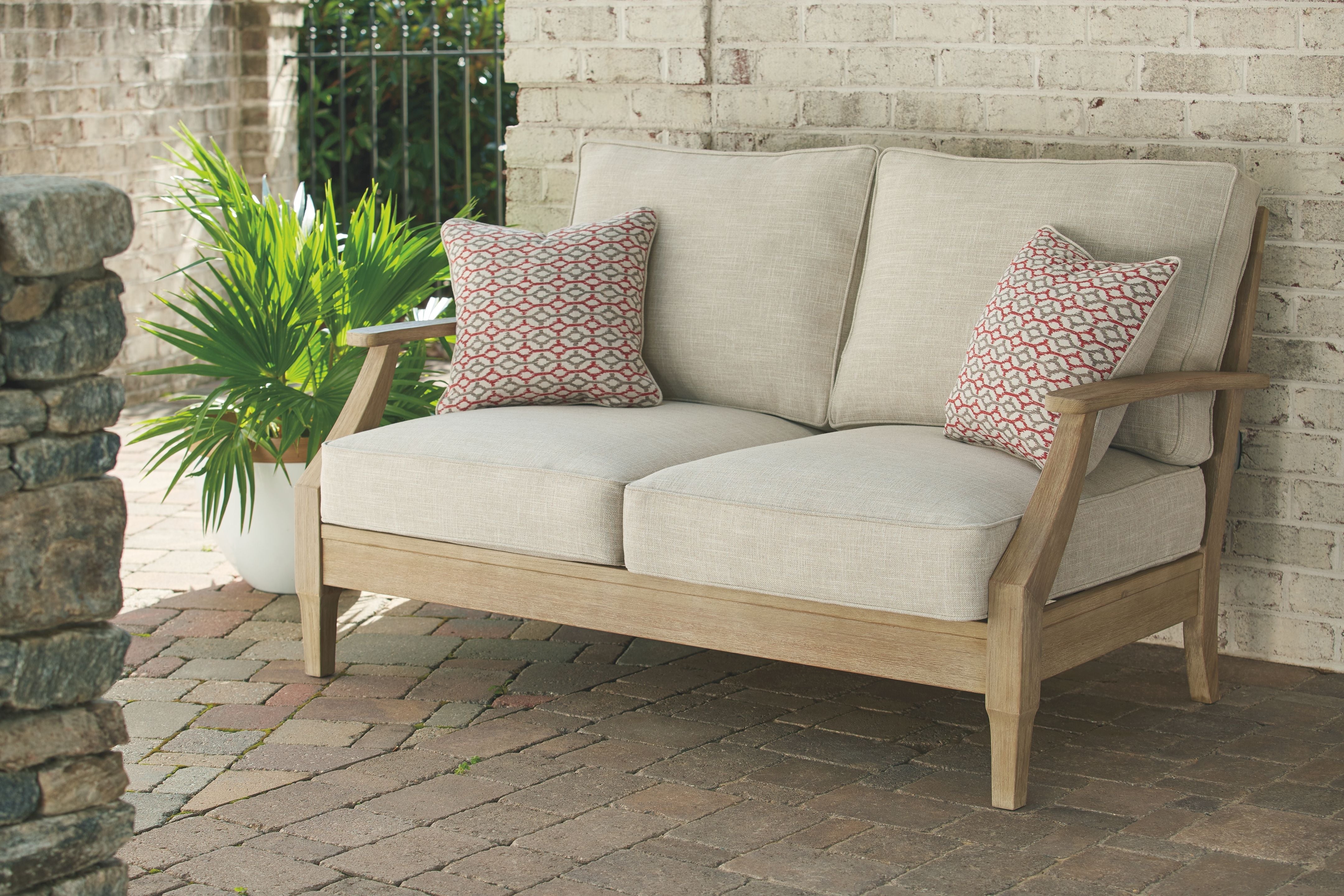 Ashley Furniture Clare - Beige - Loveseat W/Cushion | Meri Furniture