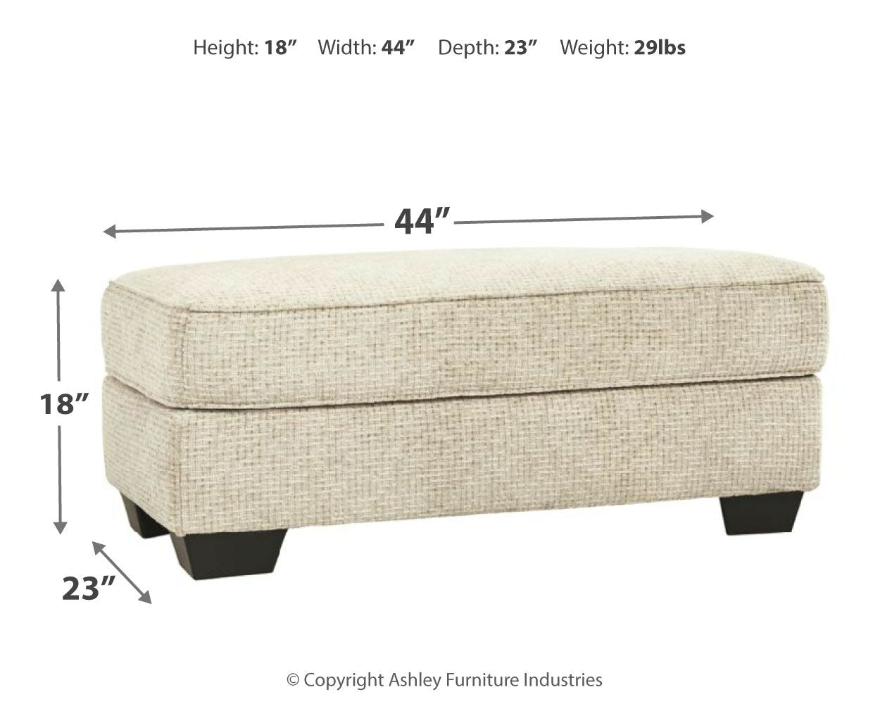 Ashley Furniture Monaghan - Sandstone - Ottoman | Meri Furniture