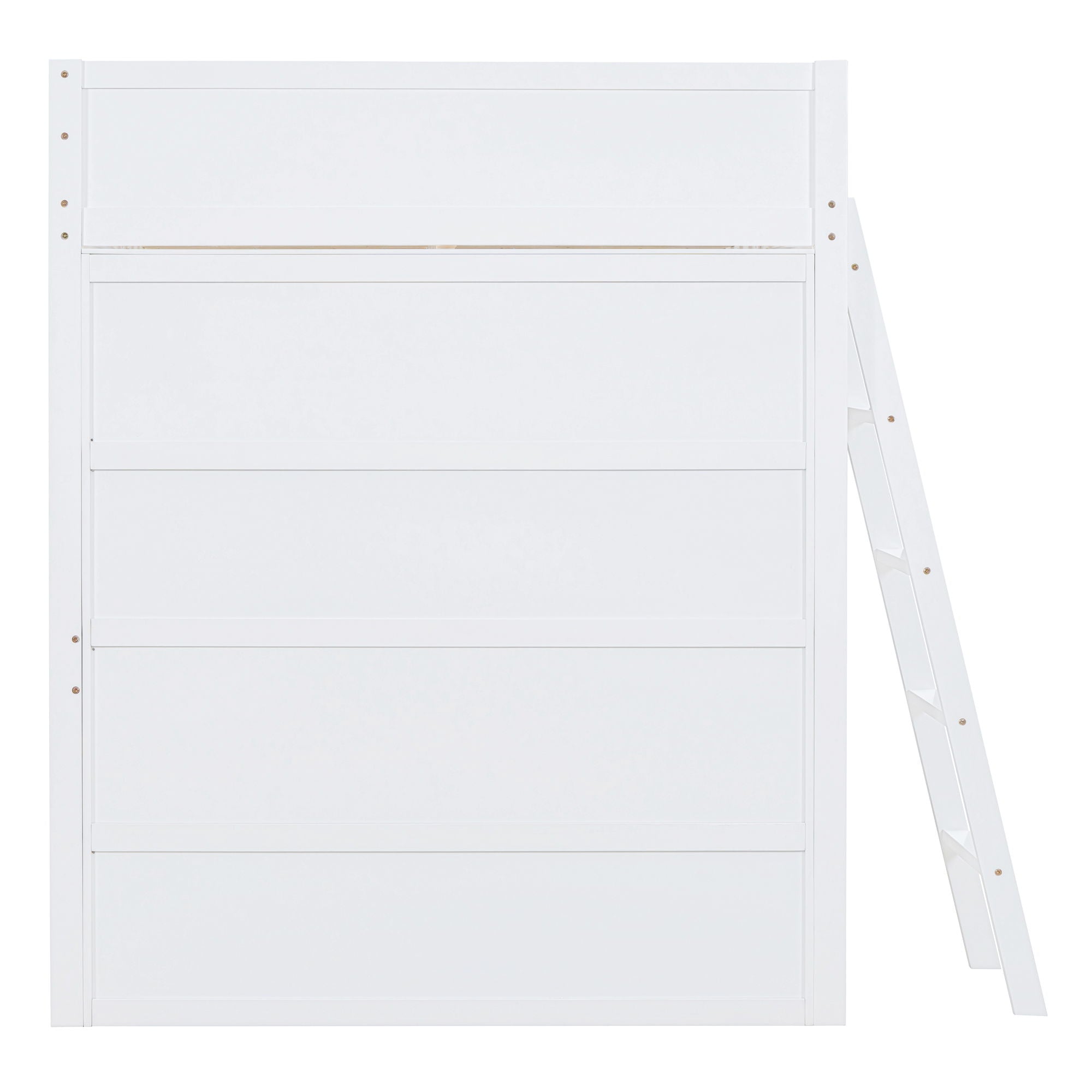 Modern Loft Bed With Desk And Shelves