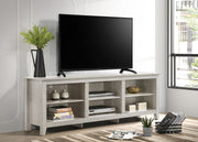 Benito Dusty Gray 70"W TV Stand with Open Shelves and Cable Management