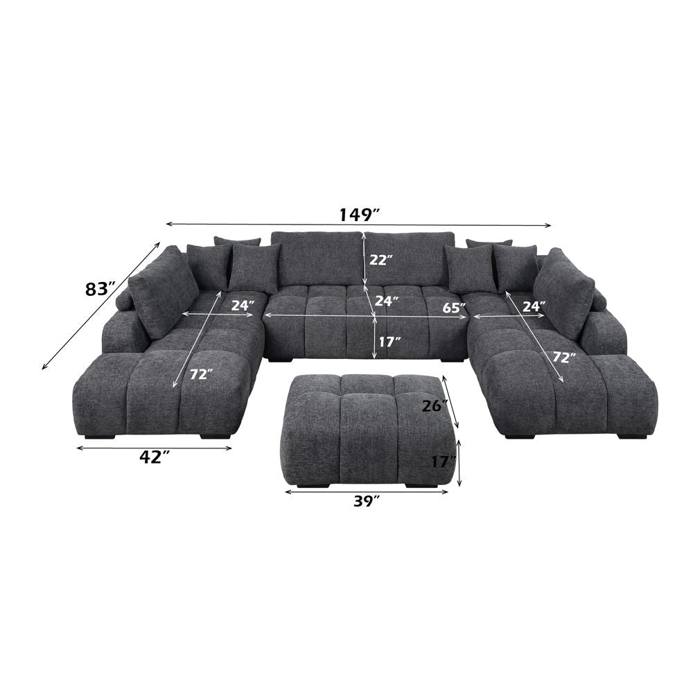 Chosen - Sectional Sofa With 3 Pillows