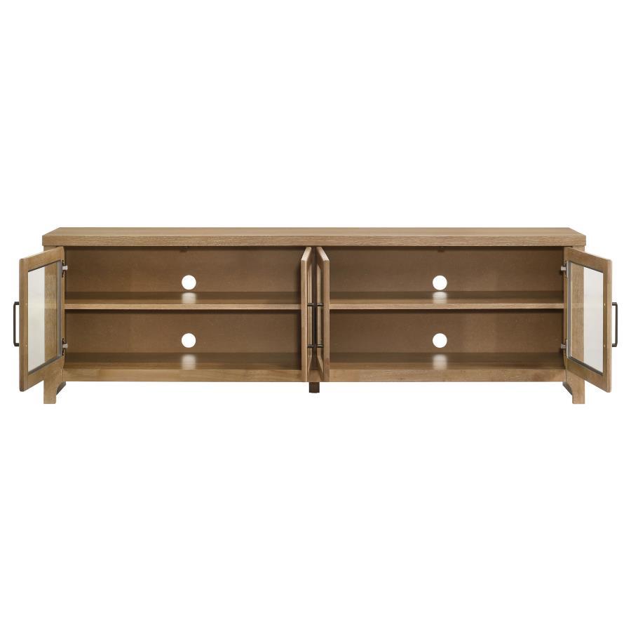 Brenham - 79" 4-Door TV Stand Media Console - Washed Oak
