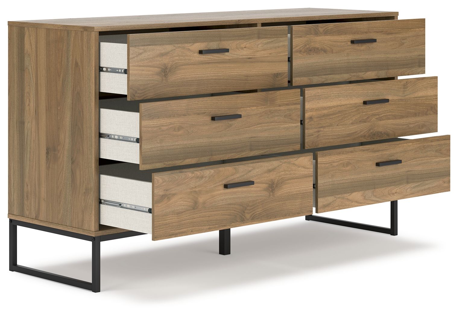 Signature Design by Ashley® Deanlow - Honey - Six Drawer Dresser | Meri Furniture