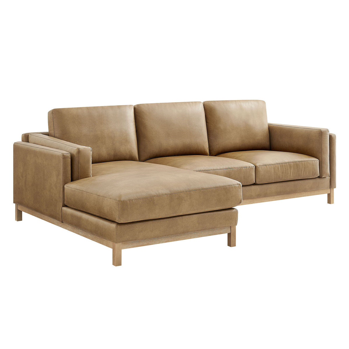 Roscoe Left-Facing Vegan Leather Sectional Sofa with Chaise by Modway