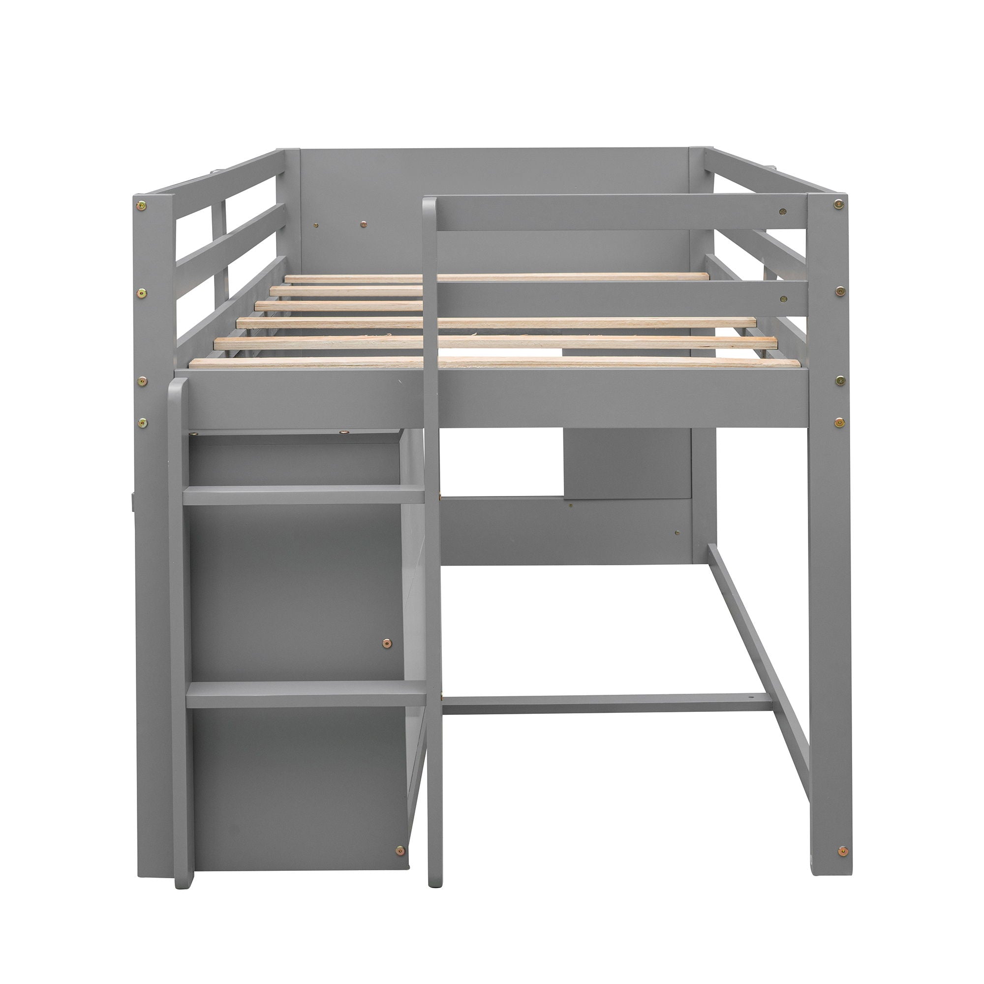 Loft Bed With Cabinet And Shelf
