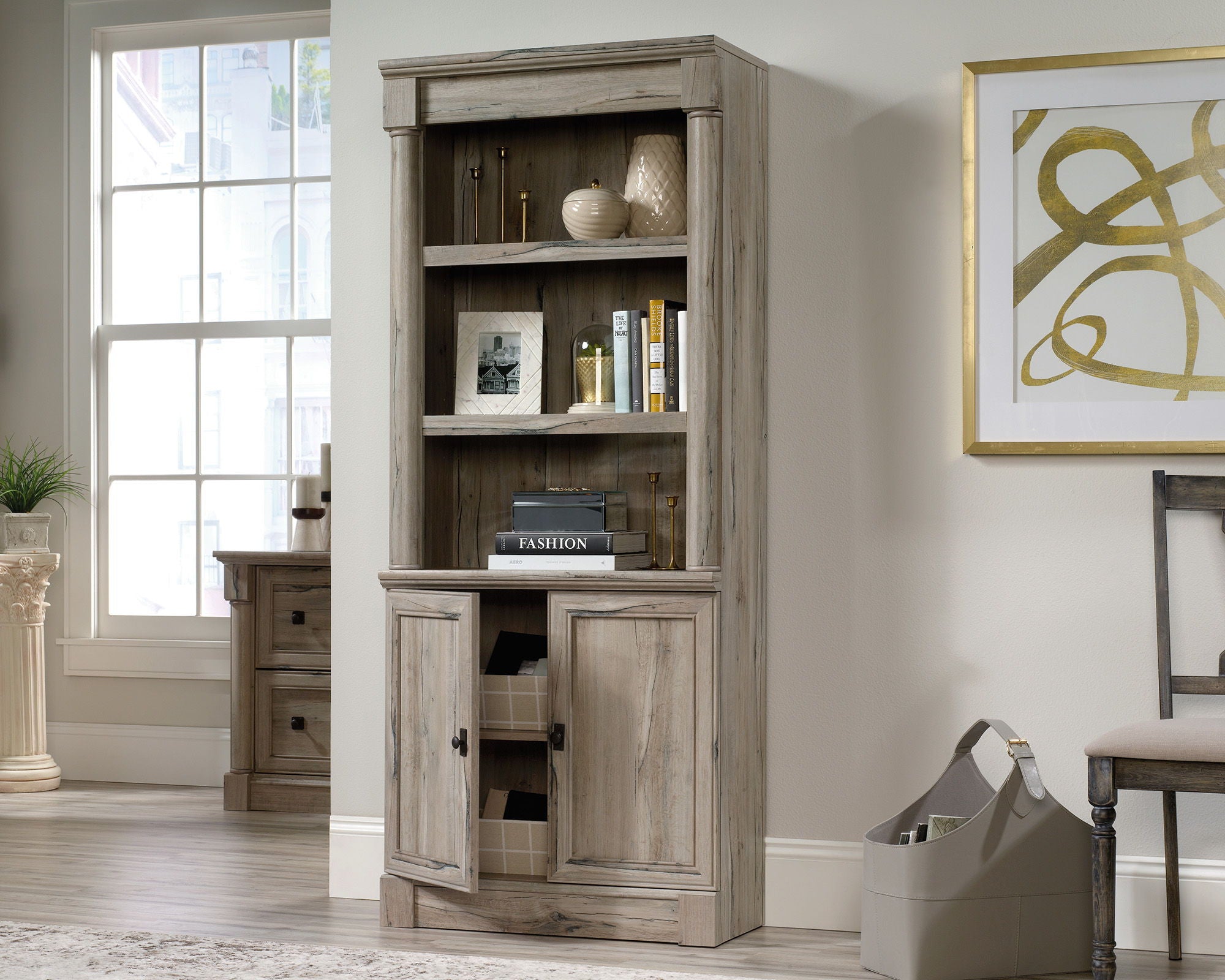 Library Bookcase With Doors