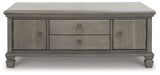 Lexorne - Gray - Rectangular Cocktail Table