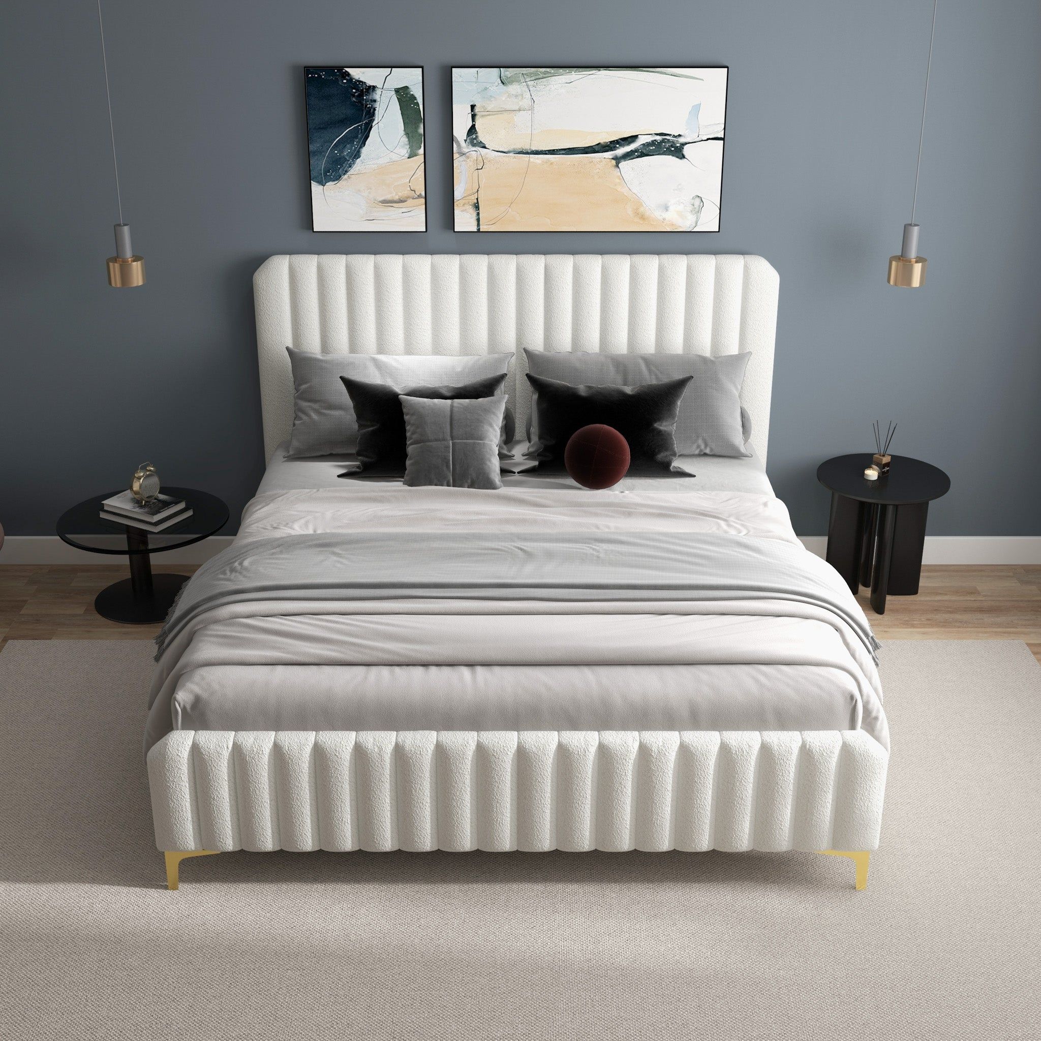 Valery - Upholstered Platform Bed