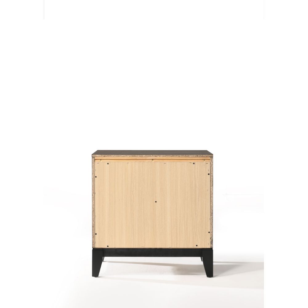 ACME Valdemar - Nightstand - Weathered Gray | Meri Furniture