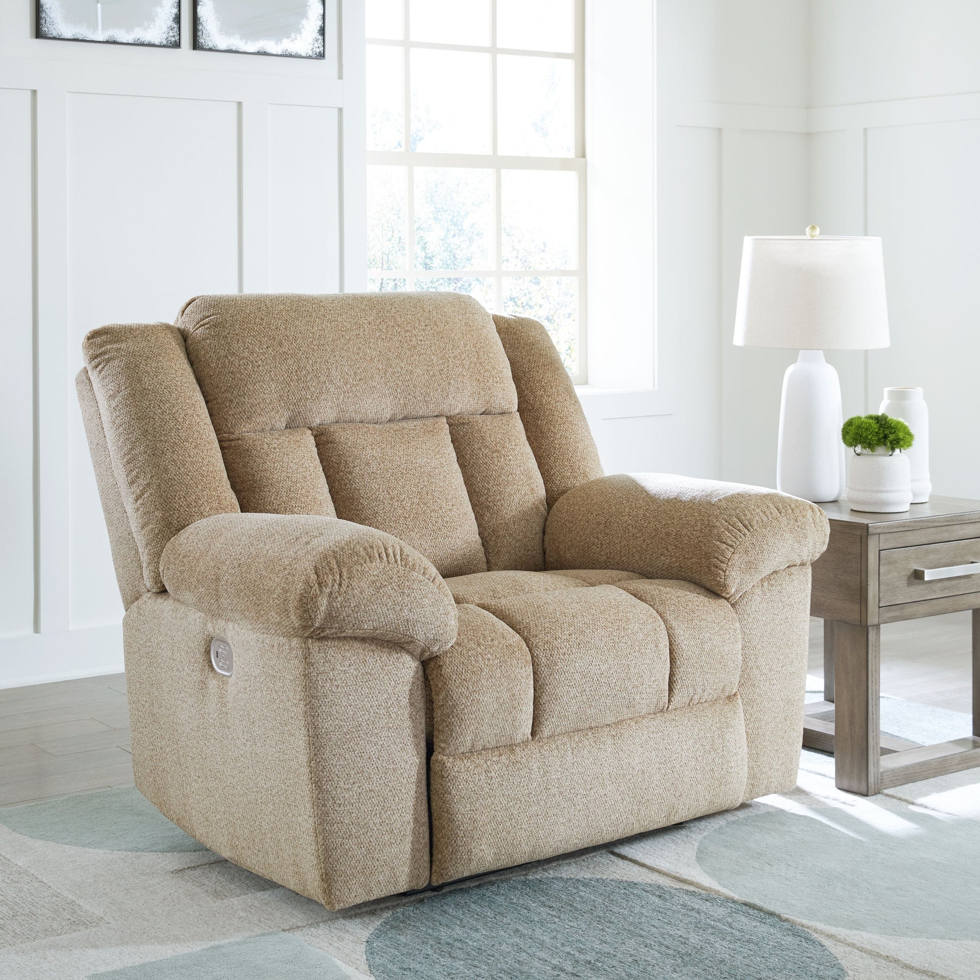 Signature Design by Ashley® Tip-off - Power Recliner With Adj Headrest | Meri Furniture